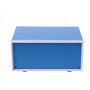Boîte de jonction bleue rectangulaire en métal Boîtier électronique DIY Boîte de prévention Boîtier d'alimentation Résistant à l