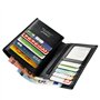 Charmoni Grand Classique Portefeuille en Cuir Protection RFID Blocage Homme (Noir 5612 Lisse)