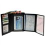 Charmoni Grand Classique Portefeuille en Cuir Protection RFID Blocage Homme (Noir 5612 Lisse)