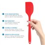 Joeji's Kicthen Spatule en Silicone Lot de 4 Ustensiles de Pâtisserie Colorés Orange Bleu Vert Rouge Antidérapant Anti-Rayures S
