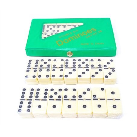 domino poker 28 pièces Double 6 points. domino pour adultes 16x11x2.5cm