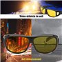 Kolnaix O³ Surlunettes de Conduite Jaunes - Adaptable aux différents types de montures - Conduite de nuit