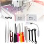Shanrya Kit d'outils pour machine à coudre surjeteuse, vis brosse, tournevis cruciforme/à fente, clés pour machine à coudre surj