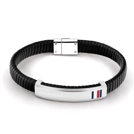 Tommy Hilfiger Jewelry Bracelet pour Homme en Cuir Couleur Noire - 2790349