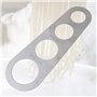 YOUNAFEN Doseur à spaghetti à 4 trous en acier inoxydable - Règle de cuisine - Outil de mesure sans ruban - Outil de mesure pour