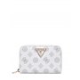 GUESS Laurel Zip Around Wallet M White Logo
