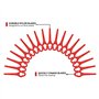 Lot de 50 lames en plastique PA6 compatibles avec les coupe-bordures Ferrex, lames de rechange pour coupe-bordure sans fil Ferre