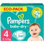 PAMPERS BABY-DRY TAILLE 4 240 COUCHES (9-14 KG)