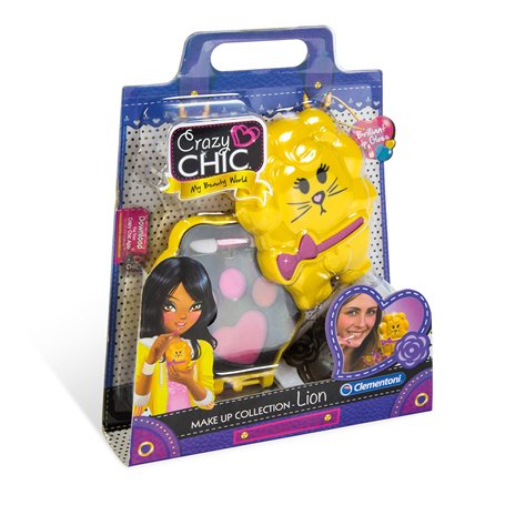 Clementoni - Crazy Chic - Mini Palette de Maquillage Lion - Jeu créatif