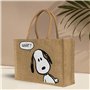 Kanguru Sac Cabas Femme What Snoopy – Sac Shopping en Toile de Jute avec Poche Intérieure et Poignées, Réutilisable et Écologiqu