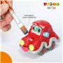 PRIMO - Kit Palette Peinture Enfant +3 Ans avec Peinture Gouache 25 ml, 12 Couleurs Tempera Couvrantes pour Peinture Textile, Aq
