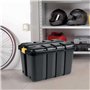 Tontarelli Boîte de rangement à roulettes 50 l avec couvercle empilable