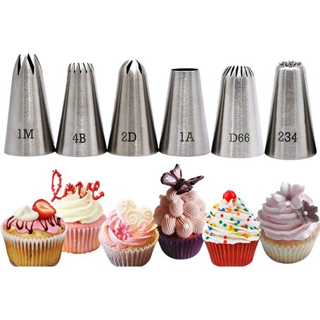 XOPOZON® Lot de 6 Grandes Douilles Professionnelles en Acier Inoxydable