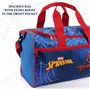 PERLETTI Sac de Sport Homme Araignée Bleu et Rouge pour Enfant - Marvel Spiderman Sac de Voyage à Bandoulière avec Poche Avant -