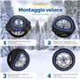 Goodyear Chaussettes de neige Star Gripper homologuées Italie EN 16662-1:2020 Deux chaînes à neige en tissu pour voiture. Snow S