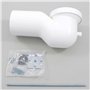 Ideal Standard Pipe Coude de Raccordement pour WC Toilettes Evacuation Sortie Verticale Distance 175-205 MM Blanc J324867