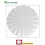 Ciao-Kit Table Fête Party Flower Shape 8 personnes (44 pcs: assiettes, gobelets, serviettes) en papier compostable, blanc Vaisse