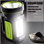 Lampe de poche LED rechargeable avec lumière latérale haute performance 13500 lumens 6000 mAh Batterie portable et étanche pour 