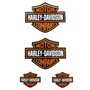 4 pz. adhésif en résine 3D Décalcos Autocollants Compatible avec Moto HARLEY DAVIDSON