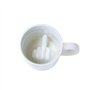 I-TOTAL® - Tasse en céramique thé/café avec dessins 3D intérieurs 9 x 8,5 x 9 cm (MIDDLE FINGER) 300 ml