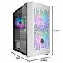 Nuwo Blitz R25 Blanc Boîtier Micro-ATX pour PC Desktop Office Gaming Mini Tour 0,50 mm SPCC avec 3 Ventilateurs Éclairage Arc-en