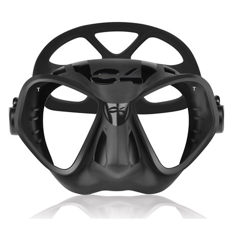 C4 Masque Modèle CONDO-R sous-marin pour apnée Pêche sous tuba et Plongée avec bouteilles Modèle Black - Snake Camu - Carbon (CO