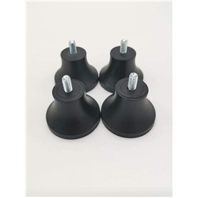 Lot de 4 pieds modèle Famille tige Ø6 pour trancheuse en caoutchouc