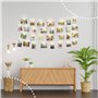 LAC Guirlande Lumineuse Photo 5m 50 Led Avec 30 Clips - Guirlande Led a Pile Decoration Chambre Fille pour Accroche Photo Mural