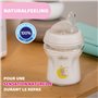 Chicco Natural Feeling Biberon Anti-Coliique 0M plus 150 ml en Verre, Biberon avec Tétine en Silicone Souple, Flux Lent, Couleur