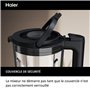Haier I-Master Serie 5 Blender avec Broyeur à Glace, Smoothie, 5 Vitesses Variables, Fonction Pulse, Auto-Nettoyage, Bol en Verr
