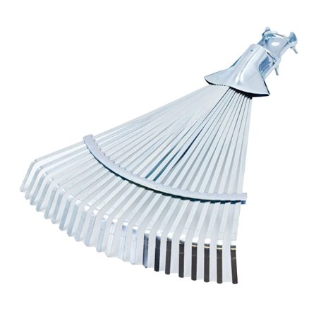 Sikurotech Balai de Jardin en Acier Galvanisé avec Feuilles de terre en Pierres