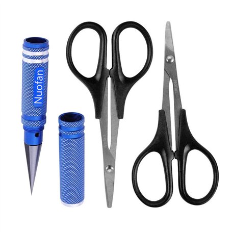 0-14mm corps alésoir trou perforateur ciseaux droits et ciseaux courbes ensemble outil universel pour RC voiture carrosserie pas