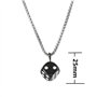 Chengxun Collier avec pendentif en forme de dés noirs en acier inoxydable pour homme