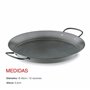 Lacor 60144 Plat à Paëlla Anti Adhésive 45 cm, Noir