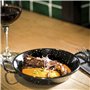 Lacor - 60188 - Poêle à paella en fer Smalt, Mini poêle à paella Idéal pour présenter, servir et cuisiner, couvercle en acier ém