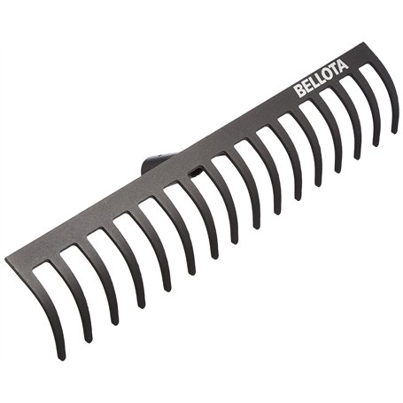 Bellota 951-16 - Râteau de Jardin avec 16 Dents - Tête en Acier - Râteau à Usage Moyen pour le Jardinage - Manche Non Inclus