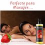 QKnatur - Huile de Massage Relaxante Fraise Strawberry- 200ml - Pour des massages corporels et relaxants - Hydratation et nutrit