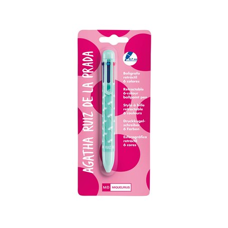 Agatha Ruiz de la Prada Stylos à Bille 6 couleurs