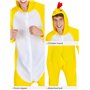 Rubies Déguisement de poulet pour adulte, combinaison avec capuche et queue, licence officielle pour enterrements de vie de garç