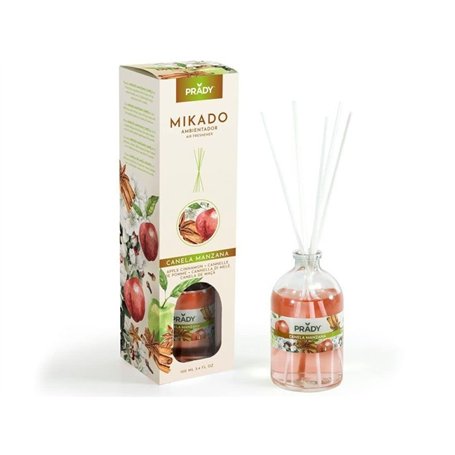 PRADY - Mikado Cannelle Pomme - Chaleur Automnale - 100ml - Ambiance Réconfortante
