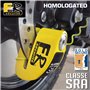 FR Sécurité FR410Y Antivol Moto Homologué SRA Bloque Disque Alarme 120dB Activation Optionnelle, Plus Dissuasive Haute Sécurité 