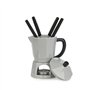 Balvi Service à Fondue Moka Couleur Gris Appareil à Fondue en Forme de cafetière Italienne Céramique
