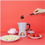 Balvi Service à Fondue Moka Couleur Gris Appareil à Fondue en Forme de cafetière Italienne Céramique