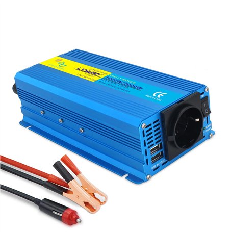 Yinleader Convertisseur 12v 220v Pur Sinus 1000W /2000W convertisseur Pur Sinus avec Double USB
