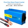 Yinleader Convertisseur 12v 220v Pur Sinus 1000W /2000W convertisseur Pur Sinus avec Double USB