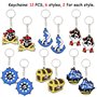 88 PCs Pirates bagues Trousseau Porte-Clés Pirate Bracelets Pirate Eye Patch Moustache Tatouages Cadeau D'anniversaire Sacs Pina