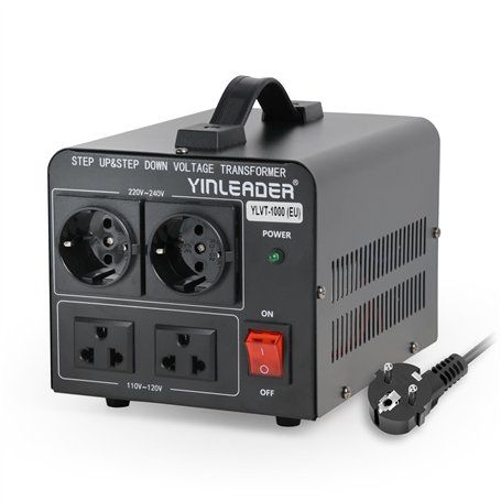 Yinleader Transformateur convertisseur de tension 1000 W 110 V/220 V