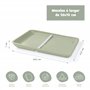 Matelas a langer bebe - matelas en silicone pour table a langer bebe - 50x70 - tapis a langer en couleur vert avec harnais de sé