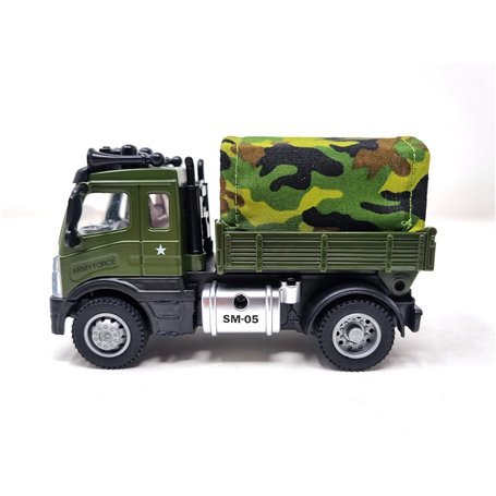 PLAYJOCS GT-8151 - Camion militaire - Véhicule en métal et plastique - Jouet pour enfants et collectionneurs.