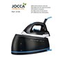 Jocca Centrale Vapeur 2400W Reservoir 2L Semelle Ceramique Repassage Vertical et Horizontal Noir et Bleu